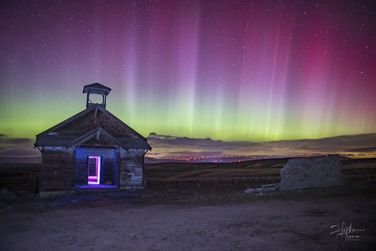 Vancouver photographer Heather Tianen went in search of the Northern Lights on Thursday, and found the perfect spot in The Dalles, Ore. Photo courtesy Heather Tianen