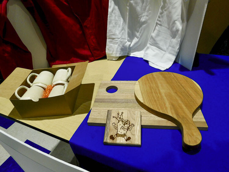 SkillsUSA has created a business to market products made by RHS students, including custom crafted wooden cutting boards and handmade pottery mug sets. Photo courtesy Ridgefield School District