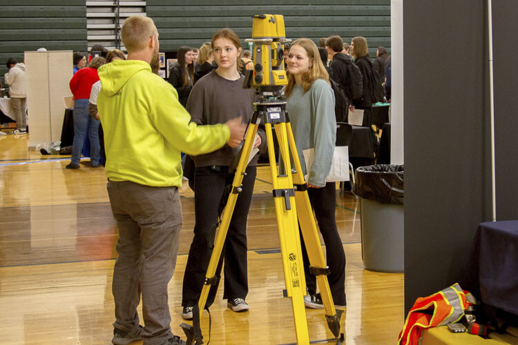 A joint partnership between Woodland Public Schools and the Port of Woodland, the Job Ready Career Fair introduces students to a wide variety of industries from the community. Photo courtesy Woodland School District