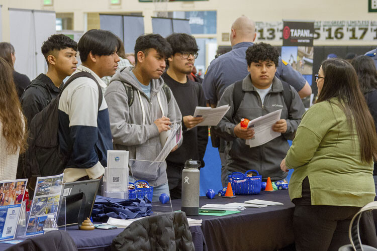 Employers were impressed with the students' professionalism and engagement. Photo courtesy Woodland School District