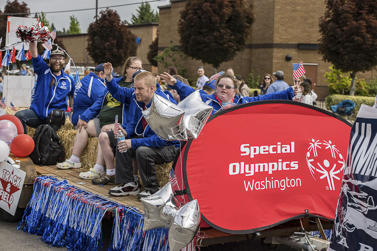 Special Olympics Washington participants in Saturday’s Hazel Dell Parade of Bands. Photo by Mike Schultz