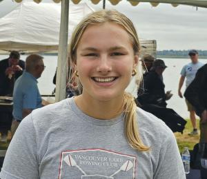 Cami Price, a senior at Seton Catholic and a member of the Vancouver Lake Rowing Club, is planning on attending Princeton on a rowing scholarship. Photo by Paul Valencia