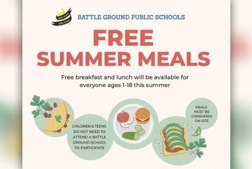 Free meals available this summer at four Battle Ground Public Schools