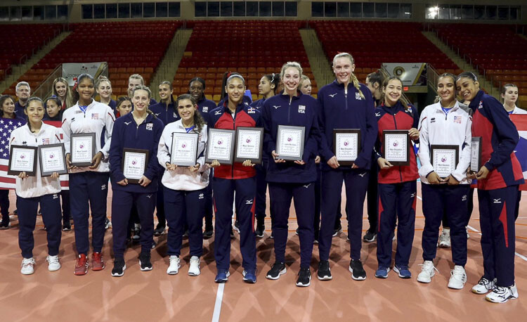 Lizzy Andrew also won the Best Blocker Award for the entire tournament. Photo courtesy NORCECA Volleyball Confederation