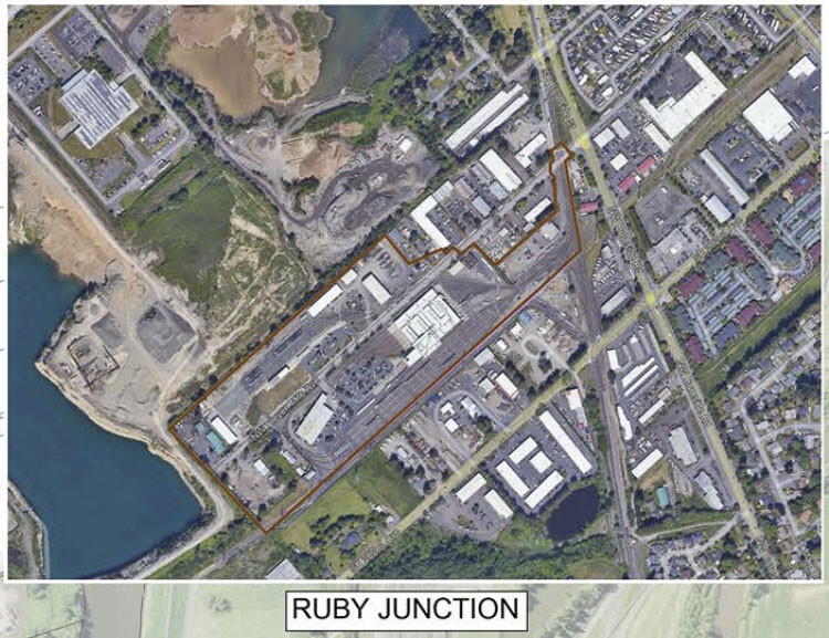 TriMet is planning an expansion of its Ruby Junction maintenance facility in Gresham as part of the Interstate Bridge Replacement project. TriMet officials indicate 19 new light rail train cars are part of the plan and an unknown number of new tracks at Ruby Junction. Graphic courtesy Interstate Bridge Replacement program