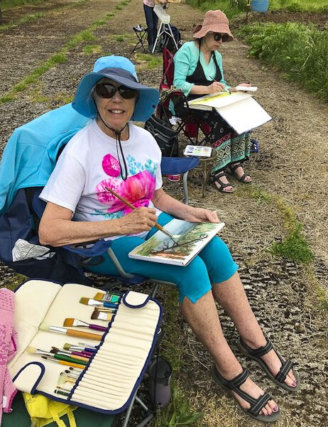Art enthusiasts and curious onlookers are invited to witness this display, with the public encouraged to join the artists on eight specific dates for outdoor painting events this summer. Photo courtesy Southwest Washington Watercolor Society