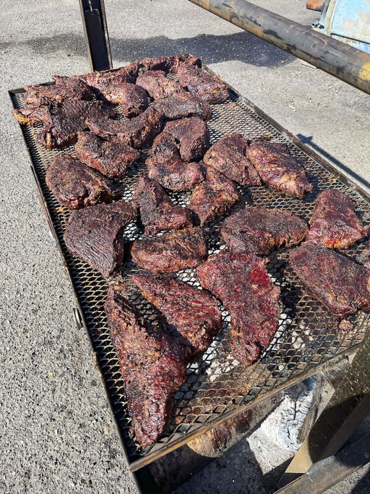 The FCA Woodland Lumberjacks, a youth baseball club, is raising money by selling barbecue tri-tip sandwiches on Saturday. The group started cooking this week and could sell as many as 2,000 sandwiches. Photo courtesy Jason Guajardo