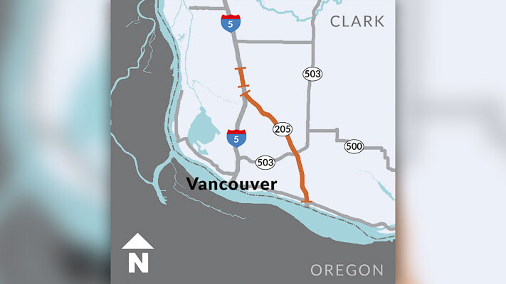 Summer construction on Interstate 5 and I-205 in Vancouver will cause nighttime lane closures, aiming to replace concrete panels and improve road safety, with completion expected in fall.