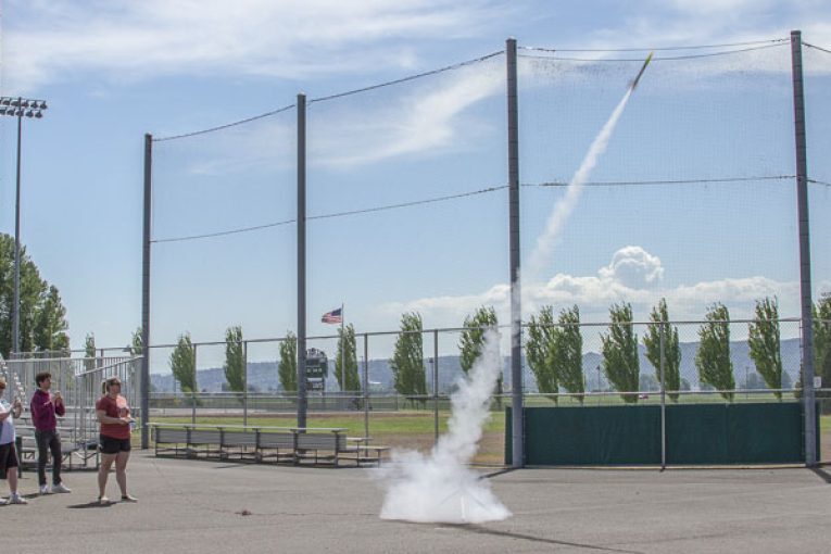 Applied Math teachers at Woodland High School use rockets and other innovative hands-on experiments to engage and inspire students
