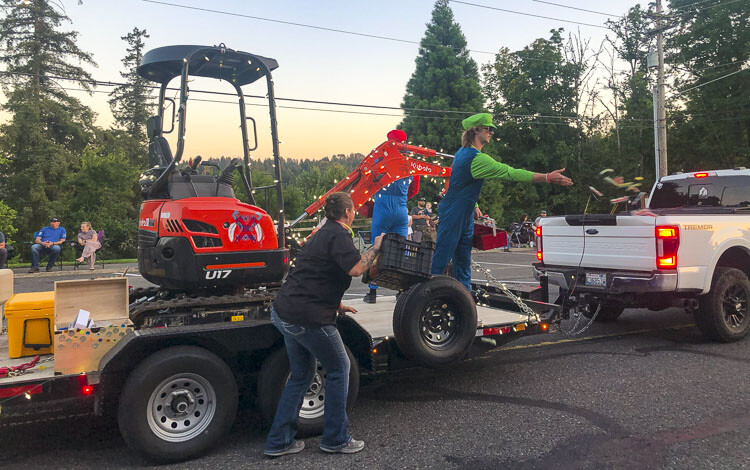 Cowlitz Pride Plumbing had Mario and Luigi passing out candy. Photo by Andi Schwartz