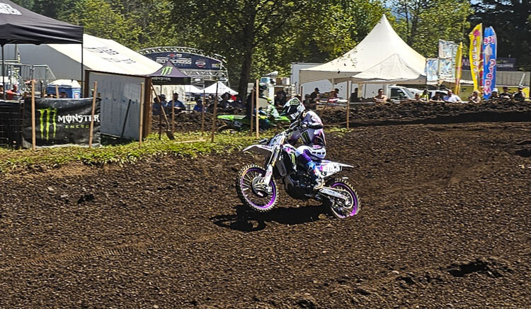 Levi Kitchen rode a few laps during Media Day activities on Friday at the Washougal MX Park. Kitchen is a professional rider who grew up in Washougal. Photo by Paul Valencia