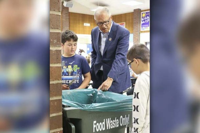 Gov. Inslee uses stop in Hockinson to once again deflect responsibility for state’s high gas prices
