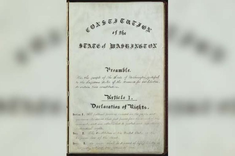 Secretary of State’s office to display original Washington Constitution Sept. 14