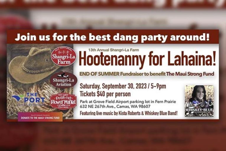 Sept. 30 fundraising events to support those affected by the Maui wildfires