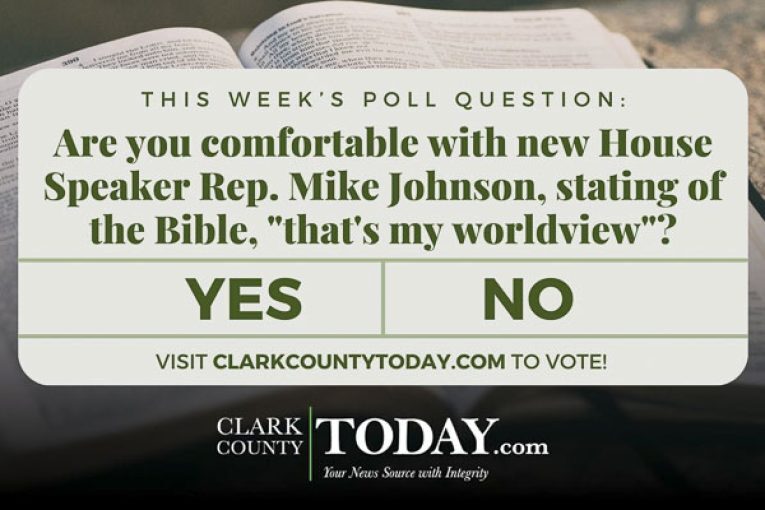 POLL: Are you comfortable with new House Speaker Rep. Mike Johnson, stating of the Bible, 