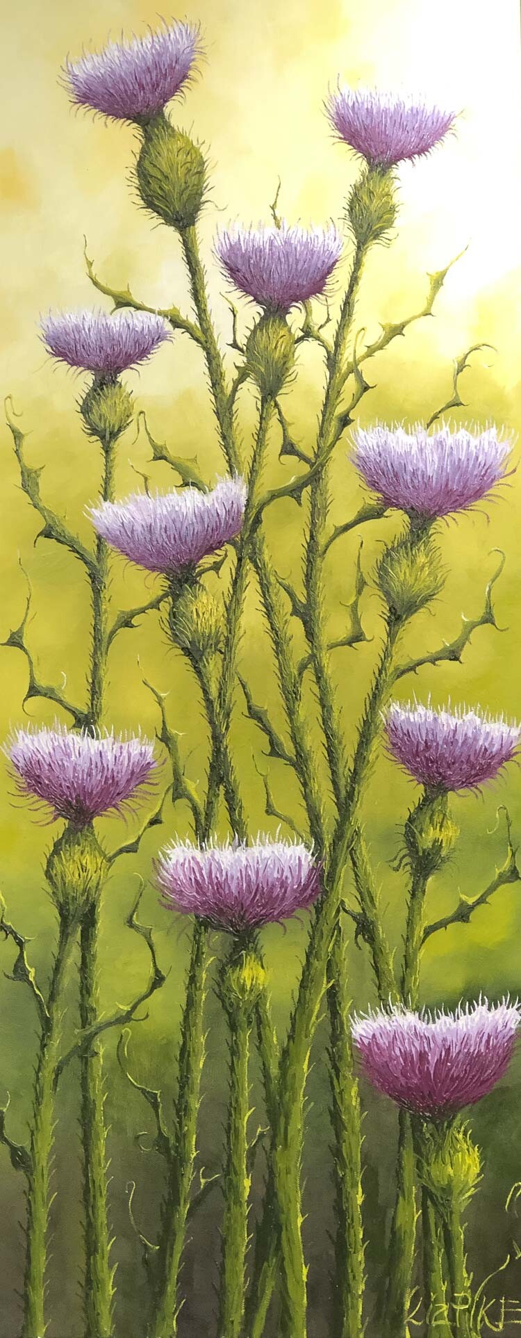 “Ten Thistles’’ by Liz Pike. Photo courtesy Pike Art Gallery