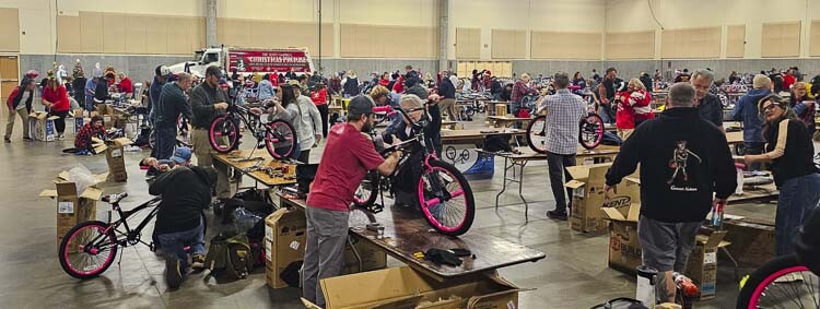 The Scott Campbell Christmas Promise wants all children in need to have a bicycle for Christmas, and this year, more than 800 bikes were being assembled and prepared for delivery, courtesy of Waste Connections and a large number of volunteers.