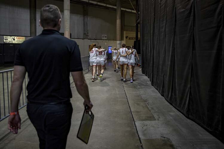 The Camas Papermakers consoled one another after their loss in the state championship game last March. They are back, hoping to finish in first this season. On Friday, they host Eastlake, the team that beat them in the championship game. Photo courtesy Heather Tianen