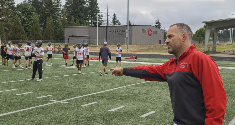 Jack Hathaway, who led the Camas Papermakers for three seasons, stepped down as head coach on Friday. He plans on remaining with the program as an assistant coach. Photo by Paul Valencia
