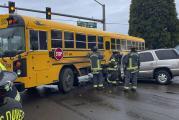 School bus involved in motor vehicle accident