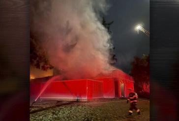 Vancouver Fire responds to fire at Evergreen Memorial Gardens