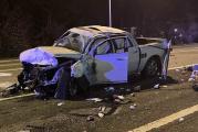 Investigation taking place of two-vehicle collision