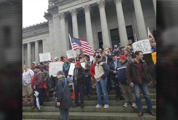 Olympia rally goers demand Democrats hold hearings on voter-backed initiatives