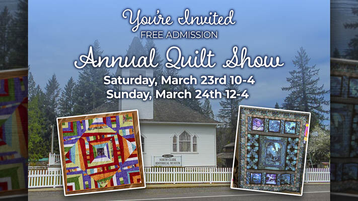 The North Clark Historical Museum will be the site of the 18th Quilt Show on Sat., March 23 (10 a.m.-4 p.m.) and Sun., March 24 (noon-4 p.m.).