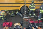 VFD responds to school bus accident involving a child
