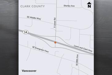 Expect overnight delays along SR 14 at Lieser Road in Vancouver