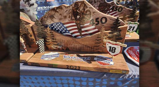 Local artists Jenny Armstrong and Luke Evans have been creating the Washougal MX National trophies since 2019, and DK Designs has now earned the honor of best trophies for the Pro Motocross Championship series two of the past three seasons.