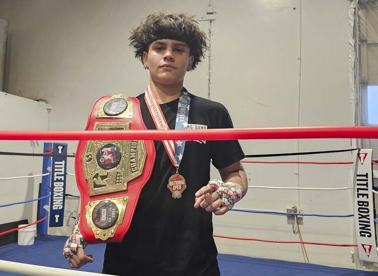 Cain Elizondo Jr. of Vancouver is the top-ranked intermediate (ages 13-14) boxer in the country, according to USA Boxing. Photo by Paul Valencia
