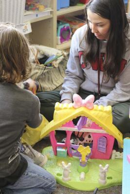 Students and staff engage in purposeful play in Transition to Kindergarten class. Photo courtesy Washougal School District