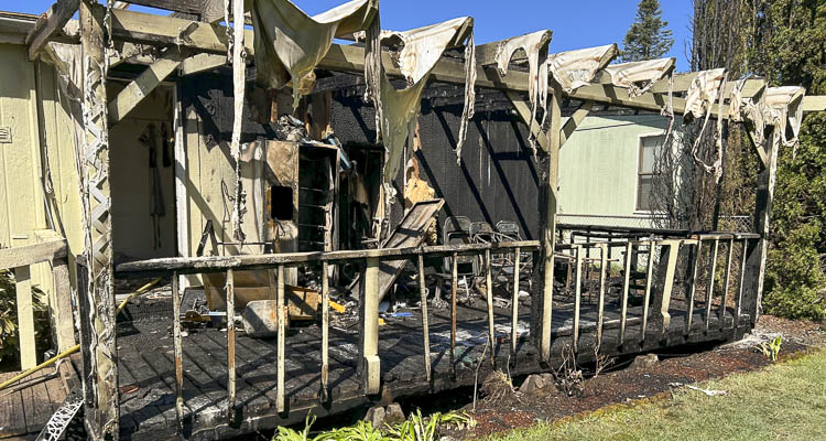 At 10:20 a.m. on Friday, the Vancouver Fire Department was dispatched to 7319 NE 110th Ave. in Vancouver.  First-arriving units found a back porch fire on a single-story house. 
