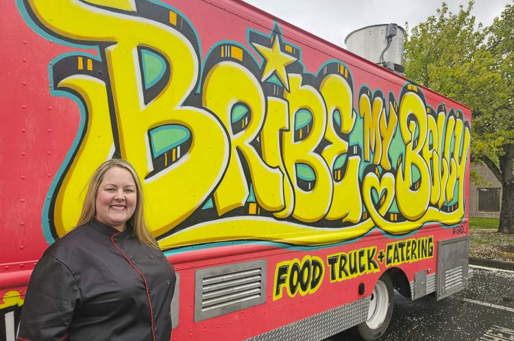 Kim Myers is the cook and owner of Bribe My Belly, a food truck business that materialized out of Myers’ passion for cooking. Photo by Paul Valencia