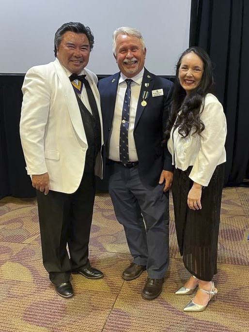 Dr. Brian Scott (center) is shown here with Ken Ibarra and Lisa Ikeda. Photo courtesy Camas Lions Club