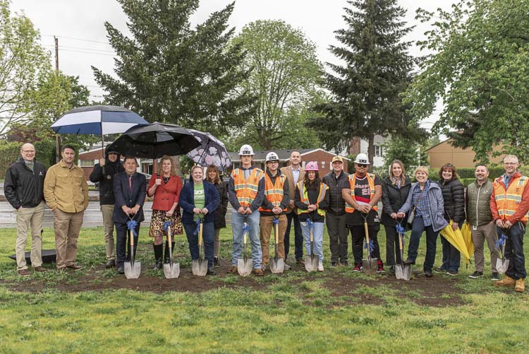 Community and project leaders at Tuesday’s event. Photo courtesy Vancouver Public Schools