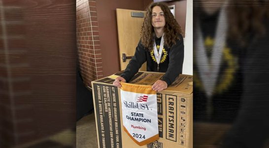 Maxx Van Hoomissen, who has studied in the trades program at Hudson’s Bay High School for four years, took up plumbing just this school year.