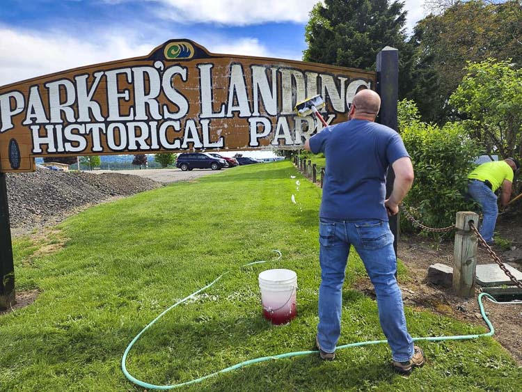 Volunteers with a love of gardening and history will gather to spruce up Parker’s Landing Historical Park on Tuesday, May 21 from 3 p.m.-5 p.m. Photo courtesy Parkersville Heritage Foundation