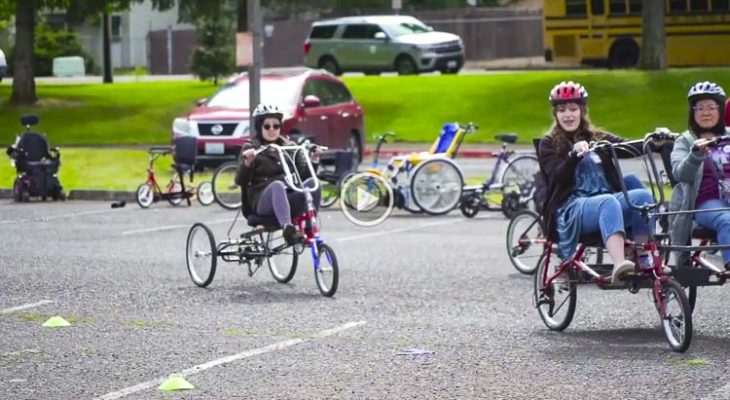 In a first-of-its-kind event, students from seven schools across multiple districts in southwest Washington gathered at Bagley Park in Vancouver to try out bicycles with adaptive features and learn bike safety.