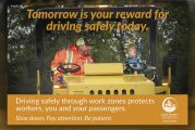 Clark County Public Works reminds drivers to slow down, pay attention and be patient when driving through road work zones