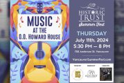 Enjoy great music and tacos under the shady trees of the O.O. Howard House