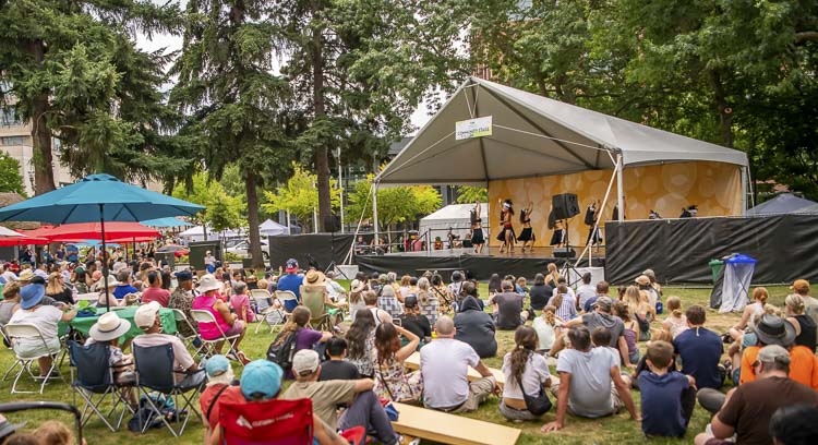 Vancouver Arts and Music Festival 2024 community stage. Photo courtesy city of Vancouver