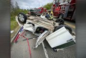 Single vehicle rollover injures passenger
