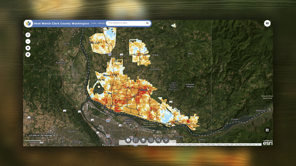 A county-wide heat mapping effort found dramatic differences in temperature across Clark County, with more developed areas experiencing hotter conditions and greater health risks during heat events.