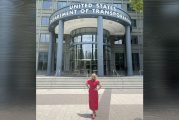 Camas City Councilor Leslie Lewallen visits U.S. Department of Transportation to oppose light rail in I-5 Bridge project