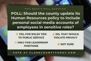 POLL: Should the county update its Human Resources policy to include personal social media accounts of employees in sensitive roles?