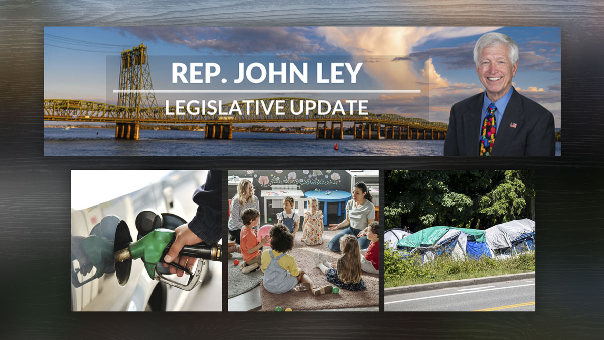 Rep. John Ley shares a legislative update on rising costs across Washington, including gas taxes, childcare, housing, and business impacts. He highlights concerns about state spending and new transportation policies.