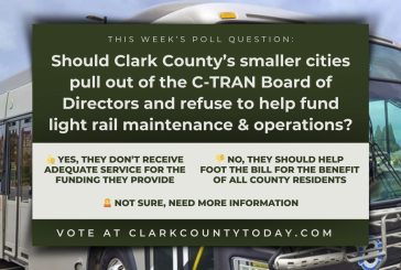 POLL: Should Clark County’s smaller cities pull out of the C-TRAN Board of Directors and refuse to help fund light rail maintenance & operations?