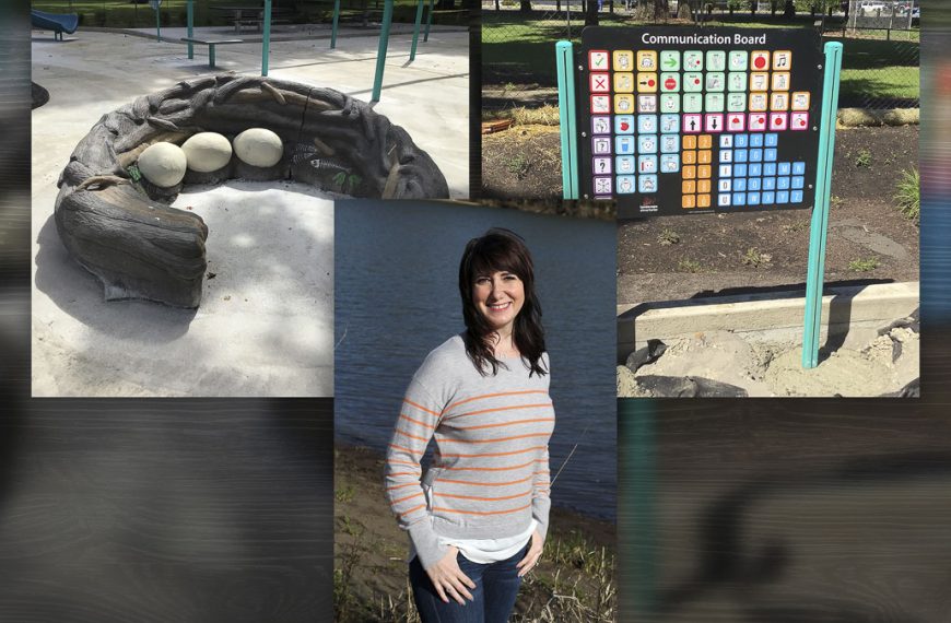 A new fully-inclusive playground honoring Elizabeth Austin opens Aug. 16 at Fruit Valley Park in Vancouver, with a ribbon cutting, family games, food vendors, and a movie night featuring The Wild Robot.